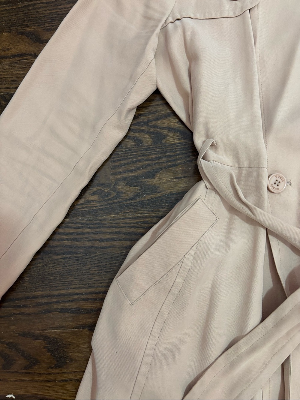 Guess Women's Trench Coat Blush Nude Soft - Picture 3 of 9